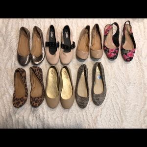 Lot of 7 pairs size 6.5 flats